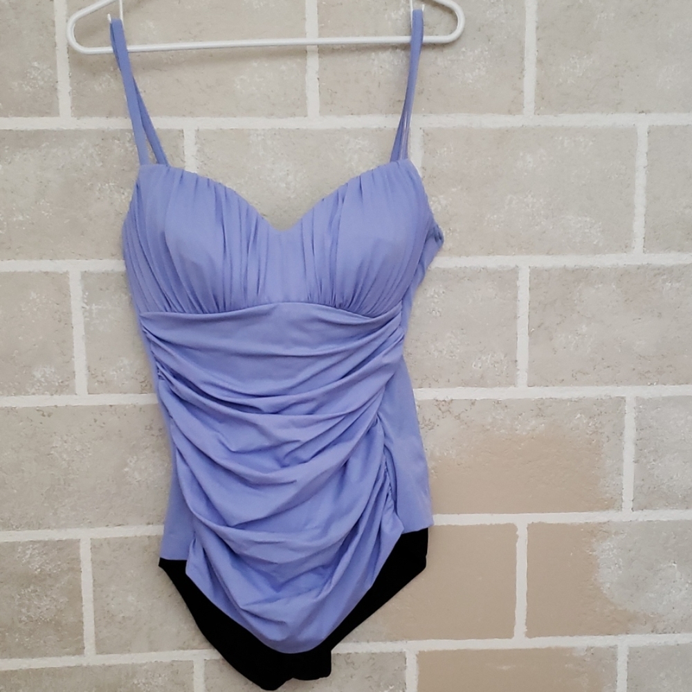 Size 12 lavender and black Swimsuit